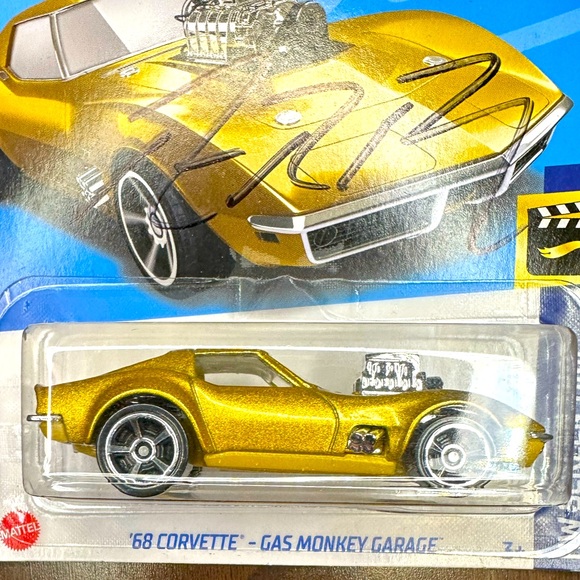 SIGNED Gas Monkey Garage ‘68 Gold Corvette - Picture 2 of 4
